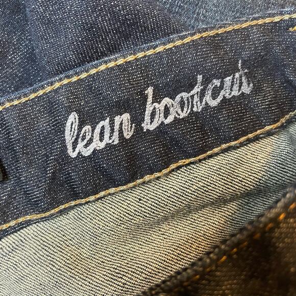 CALVIN KLEIN JEANS FLAP POCKET LEAN BOOTCUT Y2K AIKO BOOTCUT DARL BLUE JEANS 8 - Picture 7 of 10